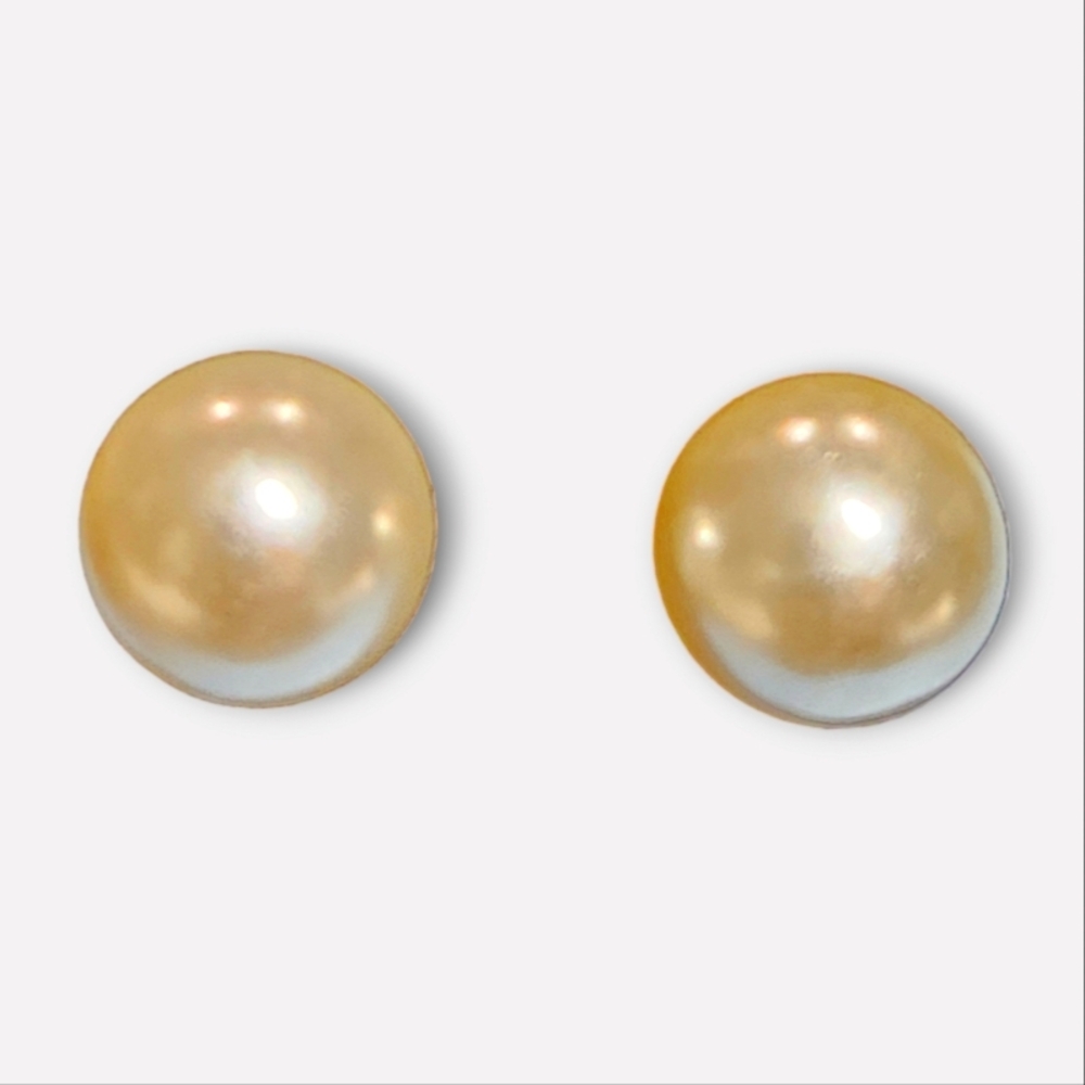 NWT Genyinw Freshwater Pearls 925 Sterling Silver Earrings Studs 4mm - Picture 3 of 3